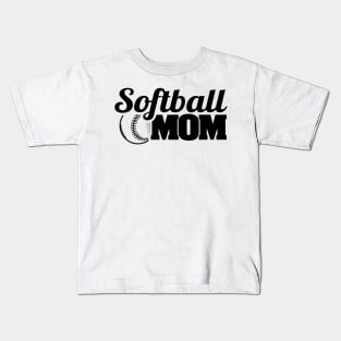 'Softball Mom' Best Baseball Mom Gift Kids T-Shirt